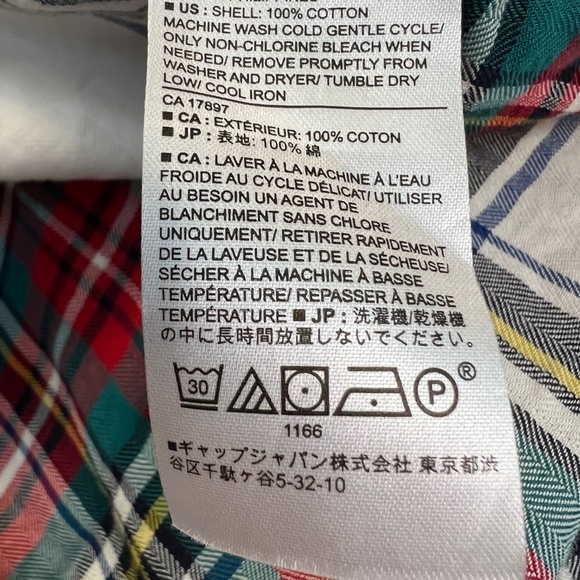 🌈 EUC BANANA REPUBLIC Classic Fit Multi-Color Plaid Button-Down Shirt | Sz M - Picture 6 of 7